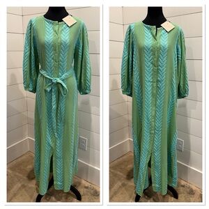 AUGUST Higher Than the Sun Zakar Maxi Dress, NWT, Size Small/Medium, Color Kiwi